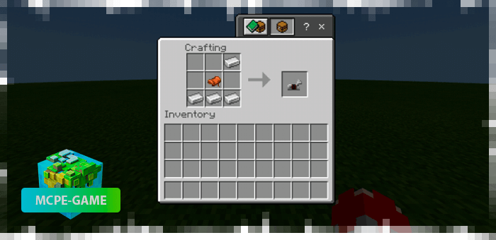 Recipe for Crafting Metal Horse Armor from the Craftable Horse Armor mod in Minecraft PE