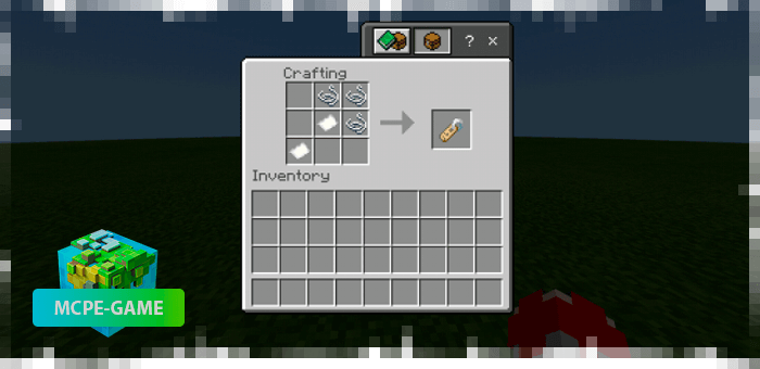 Recipe for Crafting a Name Tag from the Craftable Horse Armor mod in Minecraft PE