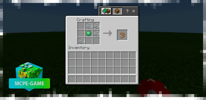 Recipe for Crafting a Lasso from the Craftable Horse Armor mod in Minecraft PE