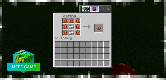 Saddle Crafting Recipe from the Craftable Horse Armor mod in Minecraft PE