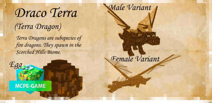 Dragon Terra from the Dragon Mounts 2 mod in Minecraft PE