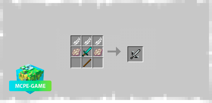 Sword of Air from the Elemental Swords mod in Minecraft PE