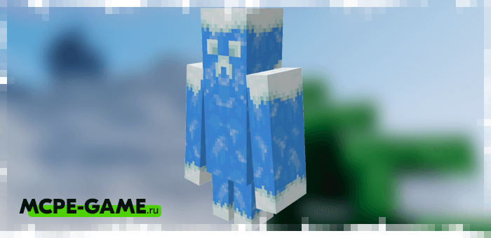 The Frosted Expansion Pack glacier in Minecraft PE