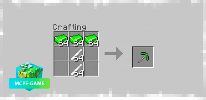 Recipe for uranium pickaxe crafting from More Metals mod