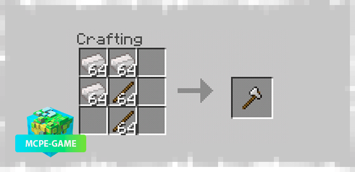 Tin Axe Crafting Recipe from More Metals mod