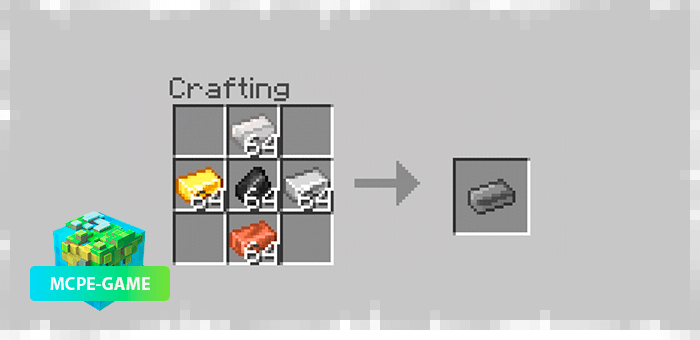 Recipe for steel ingot crafting from More Metals mod