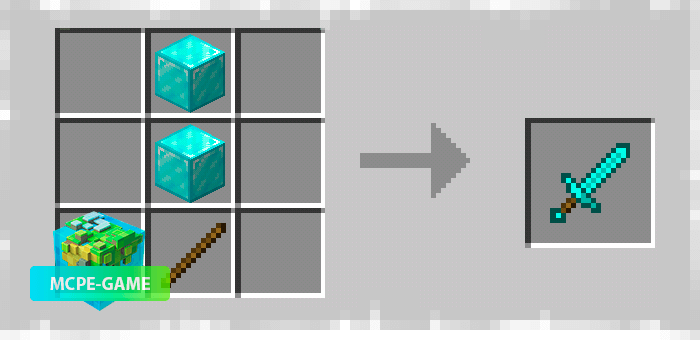 A sword made of diamond blocks