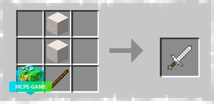 A sword made of quartz block