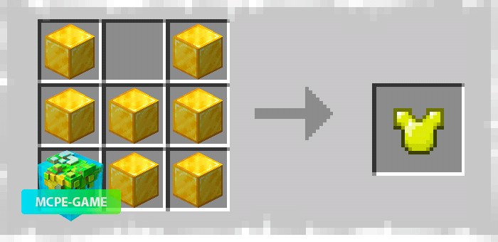 Armor made of golden blocks