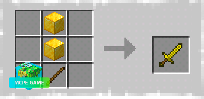 Sword made of golden blocks