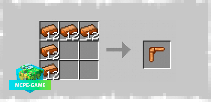 Boomerang crafting recipe from Nether Ores mod for Minecraft PE