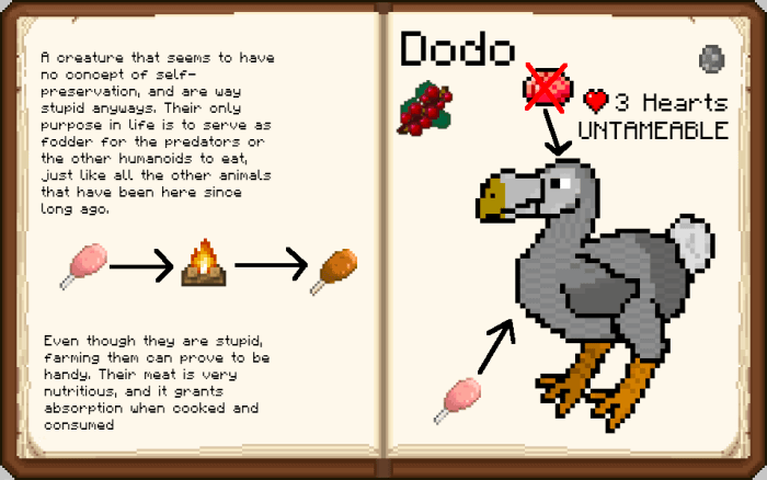 Dodo from the Prehistoric Rift mod in Minecraft PE