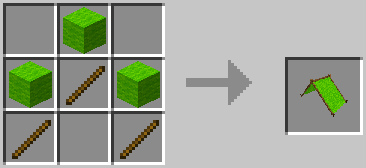 Recipe for tent crafting in Minecraft PE