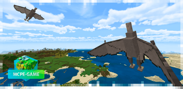 Velociraptor and Pterodactyl mod for Minecraft PE