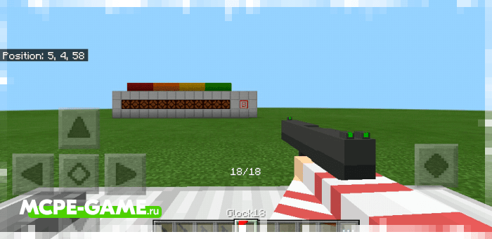Glock 18 from the BlockOps firearms mod for Minecraft