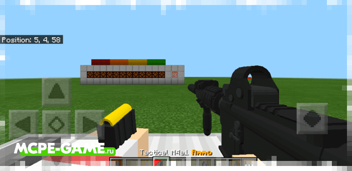 M4a1 Tactical from the BlockOps firearms mod for Minecraft