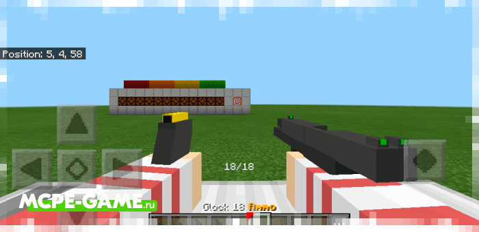 Glock 18 from the BlockOps firearms mod for Minecraft
