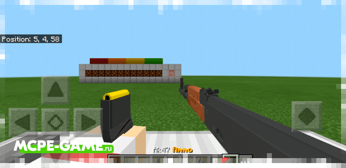АК47 из мода на огнестрельное оружие BlockOps для Майнкрафт