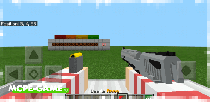 Desert Eagle from the BlockOps firearms mod for Minecraft