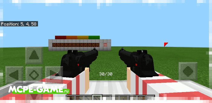 Two-handed Beretta M9 from the BlockOps firearms mod for Minecraft