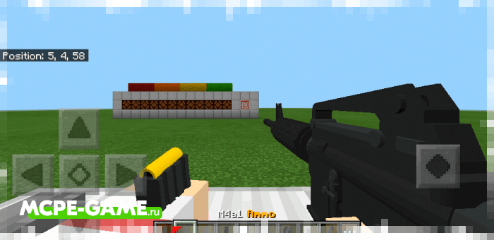 M4a1 из мода на огнестрельное оружие BlockOps для Майнкрафт