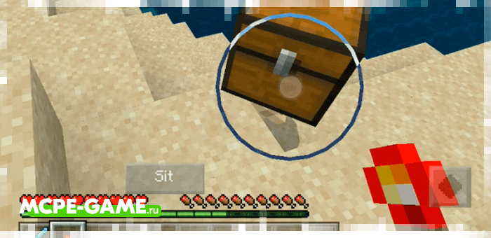 Взаимодействие с сундуком-питомцем из мода Electrical Chest на Minecraft PE