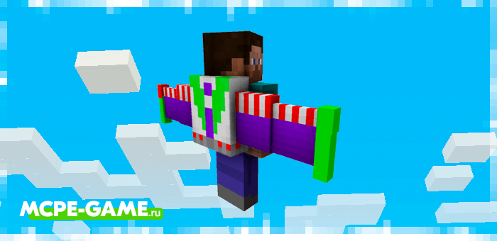 Buzz Lightyear's wings from the Elytra Models mod for Minecraft