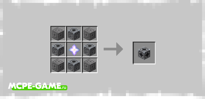 Recipe for Omniporter Crafting from the Ender Elevators mod for Minecraft PE