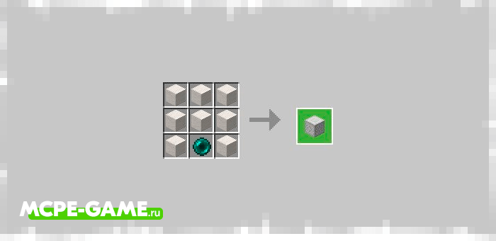 Recipe for Crafting Elevator Block Down from the EnderBlock Elevator mod in Minecraft PE