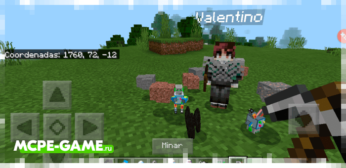 Teens from the Fenix Family mod in Minecraft PE