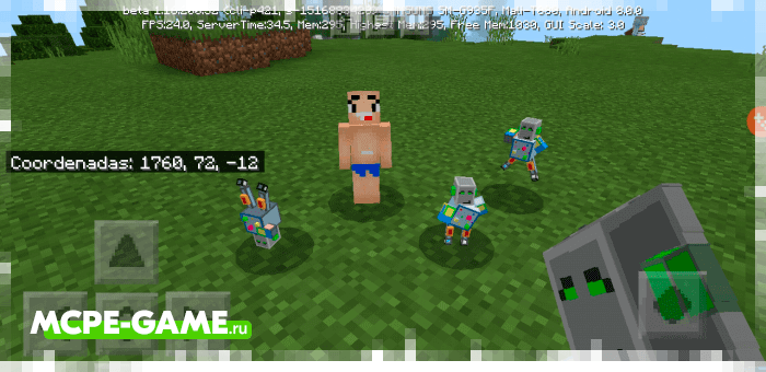 Babies from the Fenix Family mod in Minecraft PE