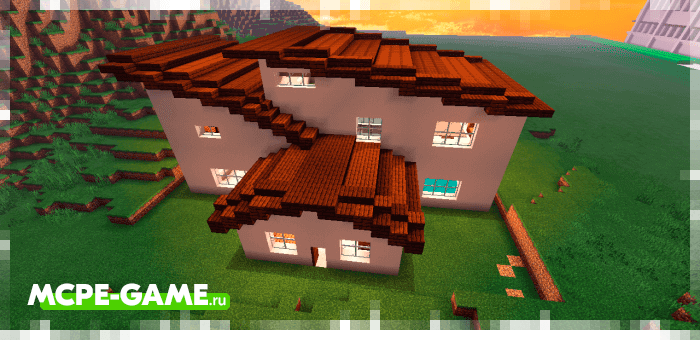 Загородный дом из мода Instant Houses на Minecraft