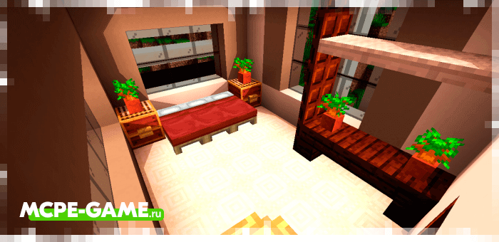 A small mansion from the Instant Houses mod in Minecraft