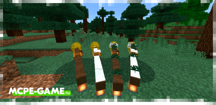 Magic Spruce Broomstick from the Magical Broomstick mod for Minecraft