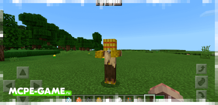 A straw zombie from the More Zombies mod in Minecraft