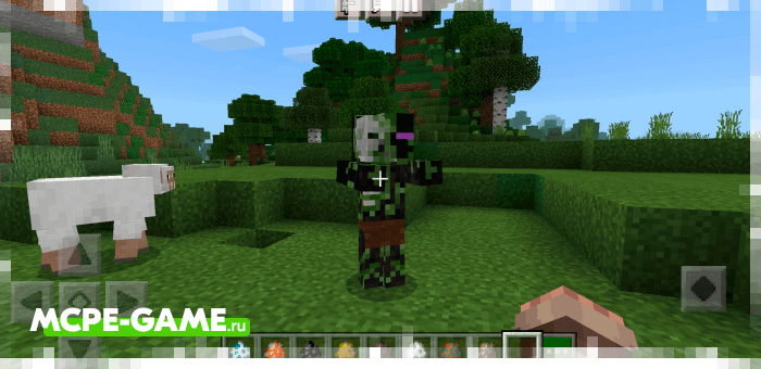 Ender Zombies from the More Zombies mod in Minecraft