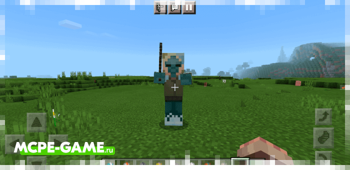 Ice Zombie from the More Zombies mod in Minecraft