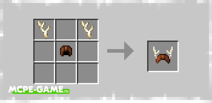 Recipe for deer antler helmet crafting