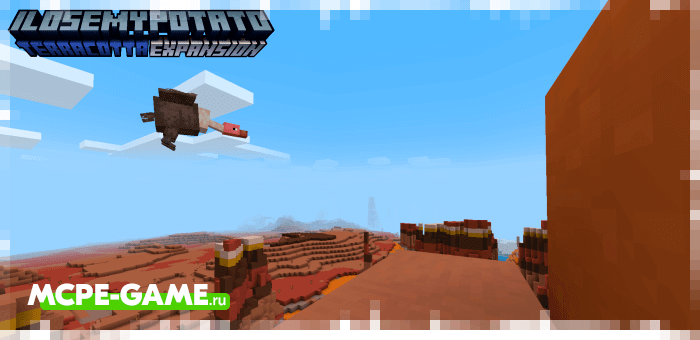 Kites from the Terracotta Expansion mod in Minecraft PE