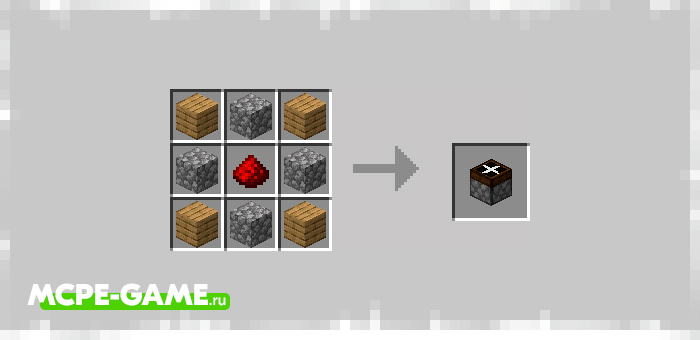 Crafting the Fan Trap from the Vanilla Traps mod in Minecraft PE