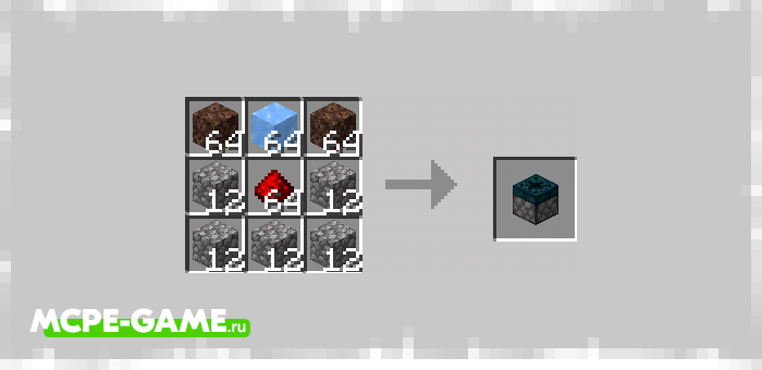 Crafting the Freeze Trap from the Vanilla Traps mod in Minecraft PE