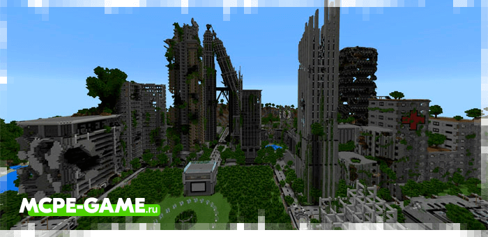 Apocalyptic City - Map with huge ruined and abandoned city in Minecraft
