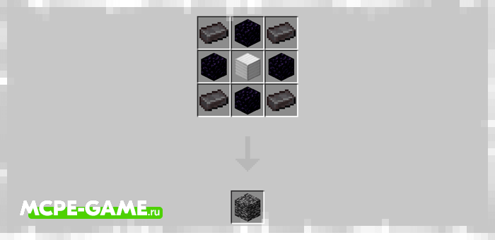 Recipe for Minecraft Native Rock Crafting from the Bedrock Tools And Armor mod