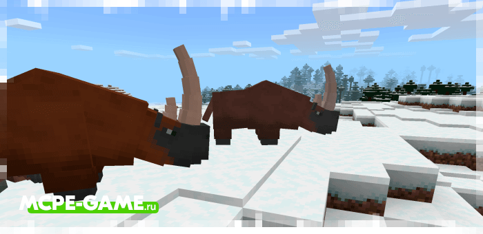 Шерстистый носорог из мода Cenozoic Reborn для Minecraft