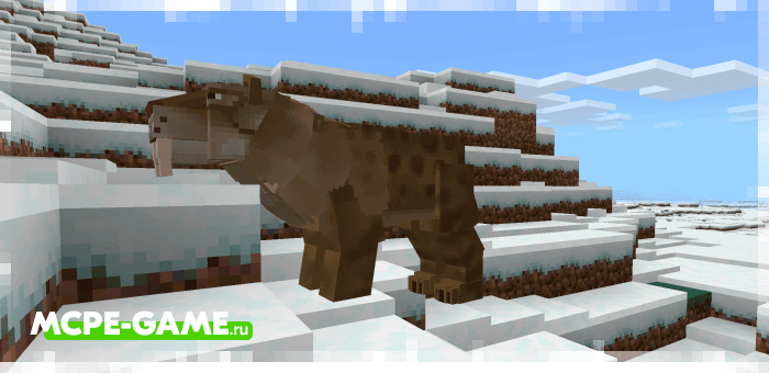 Saber-toothed Tiger from the Cenozoic Reborn mod for Minecraft