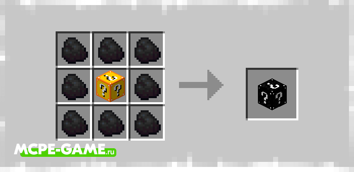 Coal Lucky Block from Elingo's Lucky Block mod in Minecraft