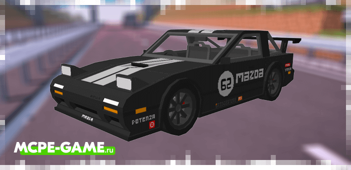 Mazda RX7FC Mod from the JDM Legacy Car Pack mod in Minecraft