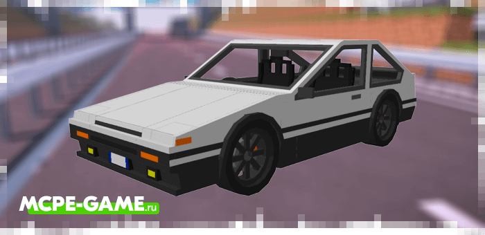 Toyota AE86 from the JDM Legacy Car Pack mod in Minecraft