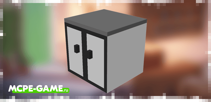 Two-Door Kitchen Cabinet from the Kitchen Appliances mod in Minecraft