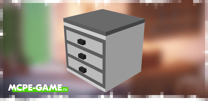 Multi-part kitchen cabinet from the Kitchen Appliances mod in Minecraft